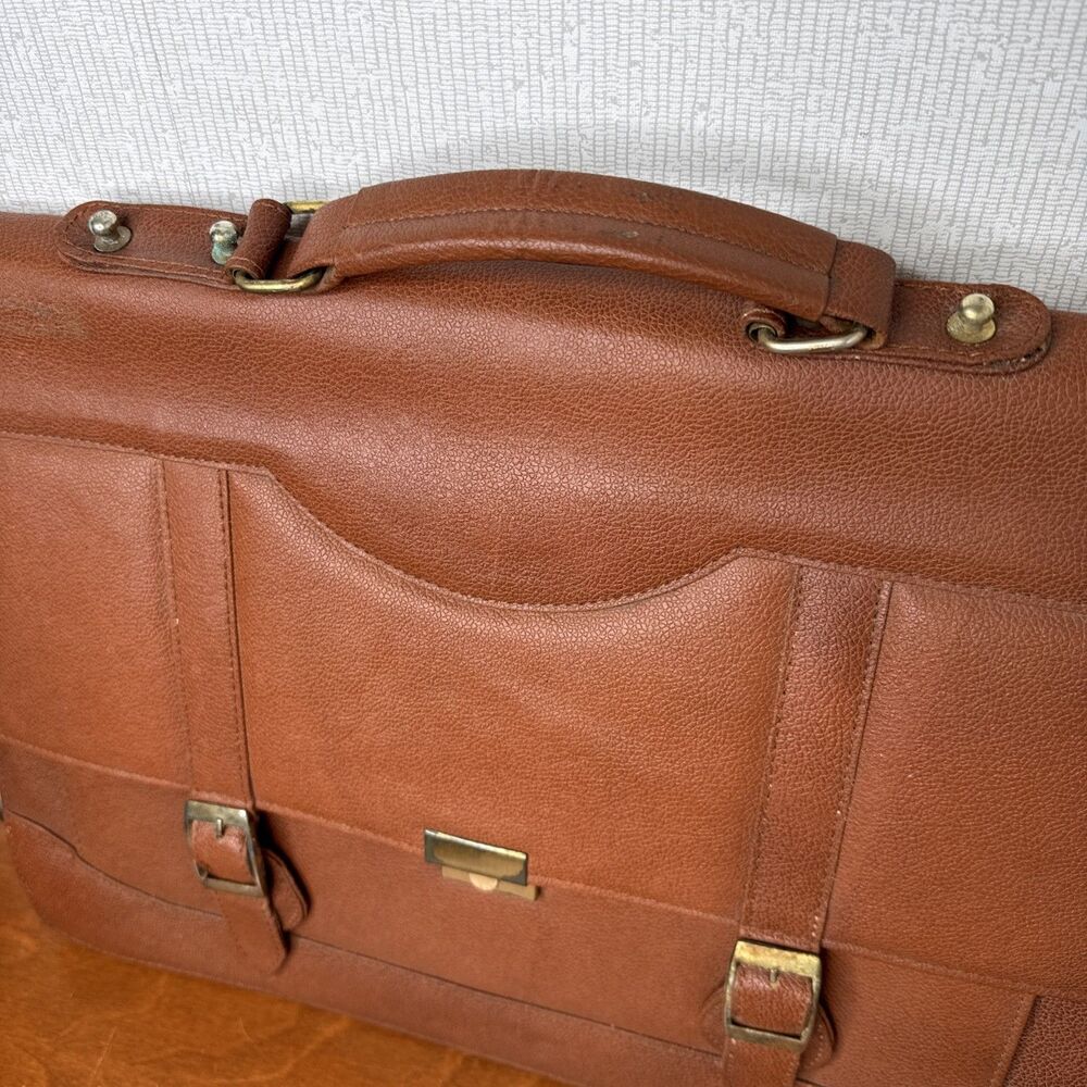 Vintage Raymond Brown Attache Briefcase Portfolio Satchel Office Bag EUC - Picture 6 of 16